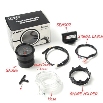 2" 52mm 7 Color LED Digital Pointer Car Vacuum Press Gauge Meter W/Sensor - style: Vacuum Gauge (0-30 IN.HG)