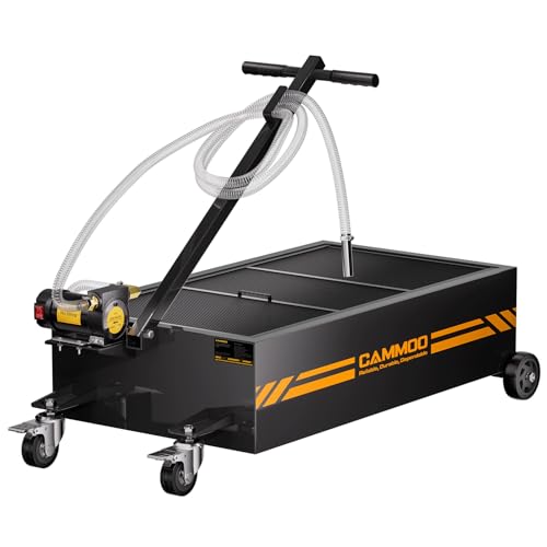 CAMMOO 25 Gal Electric Oil Drain Pan with Pump, Black - color: Black
