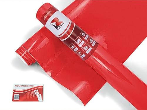 Rwraps Gloss Metallic Vinyl Car Wrap Film in Red - 5ft x 1ft - Vehicle - color: Gloss Metallic Red, size: 5ft x 1ft