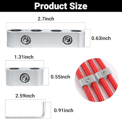 12-Piece Spark Plug Wire Separator and Holder Set(silver) - color: silver