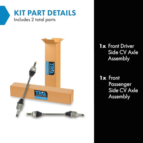 TRQ Front Driver and Passenger CV Axle Shaft Assembly Neoprene Boots Moly - style: CSA82478