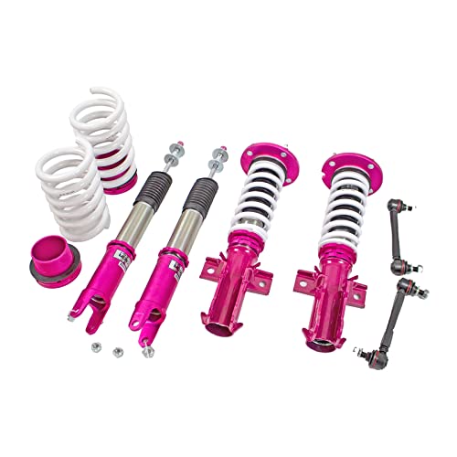 Godspeed MSS0244-B MonoSS Coilover Lowering Kit, Fully Adjustable, Ride Height, Spring Tension And 16 Click Damping, compatible with Ford Flex 2013-19 (No MagneRide Suspensions)