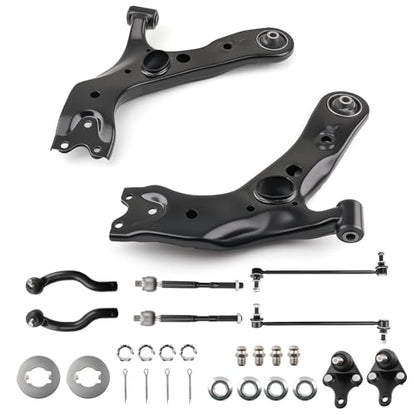 maXpeedingrods 8Pcs Suspension Kit for Toyota RAV4 2006-2018 Front Lower Control Arms with Ball Joint and Tie Rod Sway Bars, K620587 K620586 - size: 8Pcs