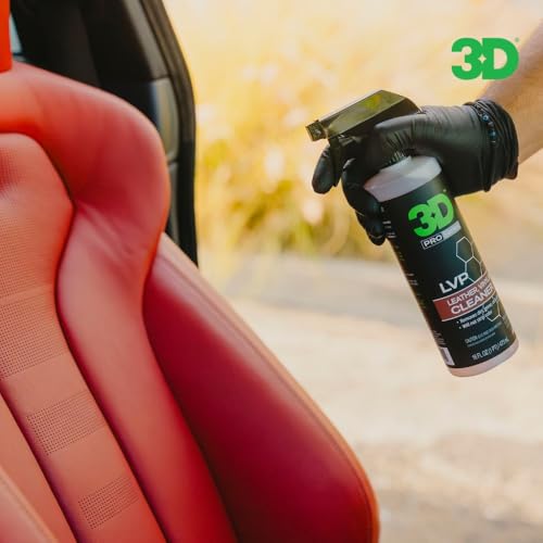 3D LVP Interior Cleaner - Removes Dirt, Grime, Grease, Oil & Stains from Leather, Vinyl & Plastic - Great for Seats, Steering Wheels, Door Panels, Dashboards - Car, Office, Home Use 16oz. - size: 15.89 Fl Oz (Pack of 1)