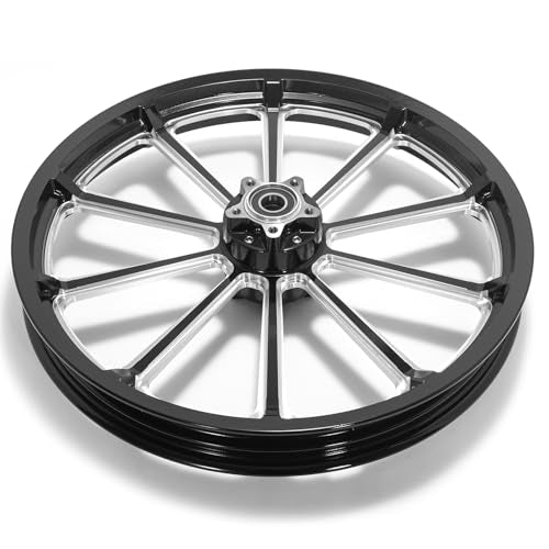 TOFR 21inch x 2.15inch Front Rim Talon Style For Harley Dyna 2008-2017 - color: Gloss Black