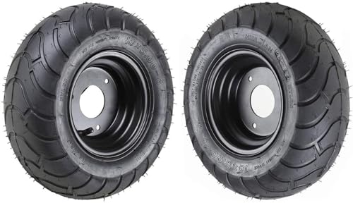 2pcs 13x5.00-6 Tire and Wheel Rim Assembly 13x5-6 Lawn Mower Tire 3 Lug Rim 6" Go Kart Wheels Road Tire Tubeless for ATV Quad Buggy 4 Wheeler Scooter Mini Bike Garden Tractor Snow Blower