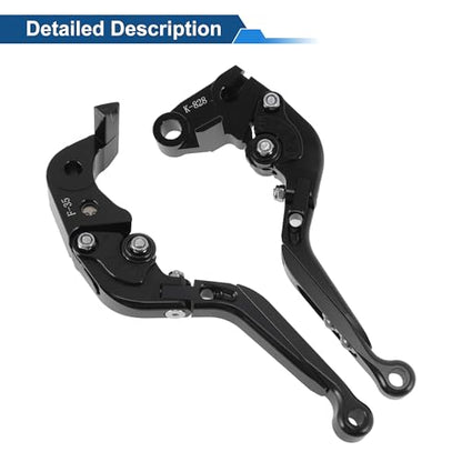 Short/Long Brake Clutch Levers for Kawasaki Ninja ZX6R 00-04 Black - color: Solid Black