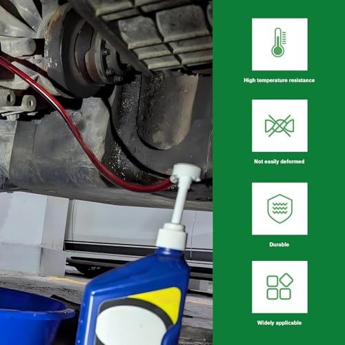 Transmission Fluid Pump Kit, Lower Unit Gear Oil Pump Kit, Fluid Transfer Push-pump with 3/8 inch Swivel, 8cc Per Pumps Stroke, 8mm 10mm Adapters for Oil Change (White)