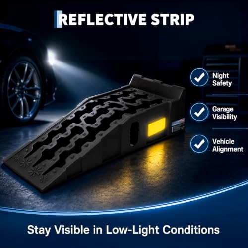 Garvee 2 Pack Low Profile Car Service Ramps, 6 t Heavy Vehicle Lift Ramps - color: Black, size: 6T