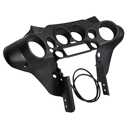 TCMT Batwing Inner Outer Fairing w/ 8'' Clear Windshield Fit For Harley Touring Street Glide FLHX Electra Glide Ultra Classic FLHT FLHTC FLHTCU 1996-2013 - color: Black Fairing Set#4