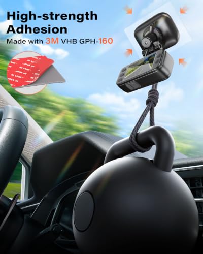 2.83" Double-Sided Adhesive Pads for Dash Cam with Electrostatic Film, 5pcs