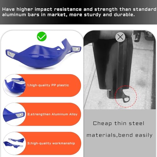 JFG RACING Dirt Bike Handguards Universal for 7/8" and 1 1/8" Handle Bar - color: blue