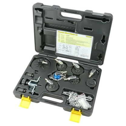Mityvac MV6840 Hydraulic Brake and Clutch Pressure Bleeding System, Includes Seven (7) Master Cylinder Adapters, 1.2 Gallon Reservoir, Quick-Change Connections Pressure Relief Valve, Storage Case