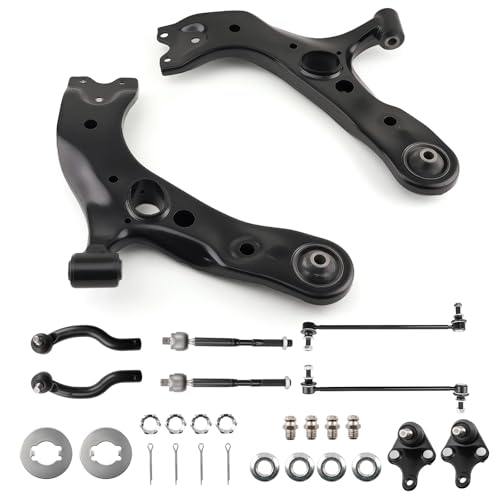 maXpeedingrods 8Pcs Suspension Kit for Toyota RAV4 2006-2018 Front Lower Control Arms with Ball Joint and Tie Rod Sway Bars, K620587 K620586 - size: 8Pcs
