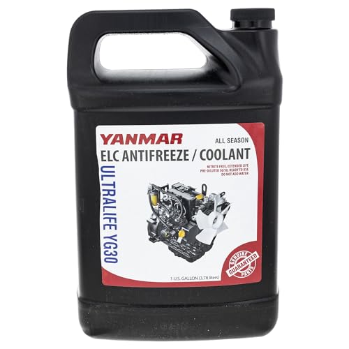 YANMAR YG30R Genuine Ultralife ELC Antifreeze/Coolant, 50/50 Pre-Diluted Ready to Use, Nitrite Free Extended Life Red Coolant, 1 Gallon (3.78 L) Contains Bittering Agent