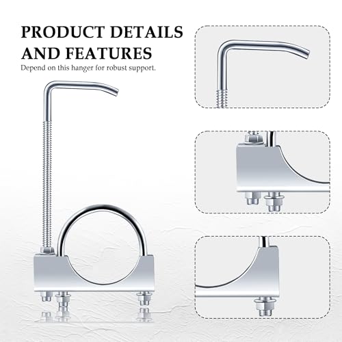 2.5 inch Exhaust Clamp with Hanger,Heavy Duty Exhaust Hanger with Clamp for 2-1/2" Exhaust Pipe,Universal Muffler Hanger Automotive Tools for Car Truck Exhaust Systems (2.5 inch) - color: 2.5 Inch