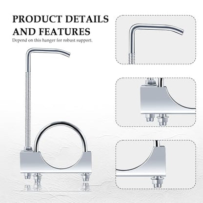 2.5 inch Exhaust Clamp with Hanger,Heavy Duty Exhaust Hanger with Clamp for 2-1/2" Exhaust Pipe,Universal Muffler Hanger Automotive Tools for Car Truck Exhaust Systems (2.5 inch) - color: 2.5 Inch