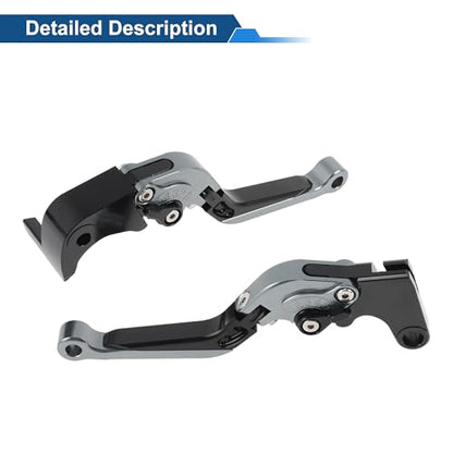 Brake Clutch Levers for Yamaha YZF-R7 2021-2025 Head Black Handle - color: Titanium Head Black Handle