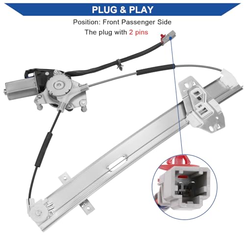 Obaee Window Regulator with Motor Front Right Passenger Side, OE 741-767 - size: Front Right Passenger Side