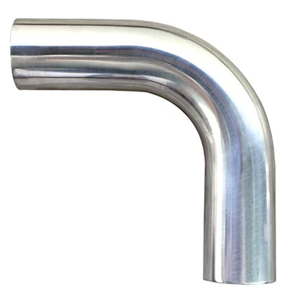 3" (76mm) OD 90 Degree Aluminum Elbow Pipe Intercooler Pipe Air Intake Tube, 1.5D Radius, Aluminum Alloy Tube High polished (90 Degree, OD 3" (76mm)) - color: 90 Degree, size: OD 3" (76mm)
