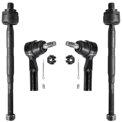Detroit Axle - Front 4pc Tie Rods for 06-11 Chevrolet Colorado GMC Canyon - size: 4S43058/group