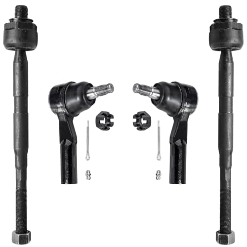 Detroit Axle - Front 4pc Tie Rods for 06-11 Chevrolet Colorado GMC Canyon - size: 4S43058/group
