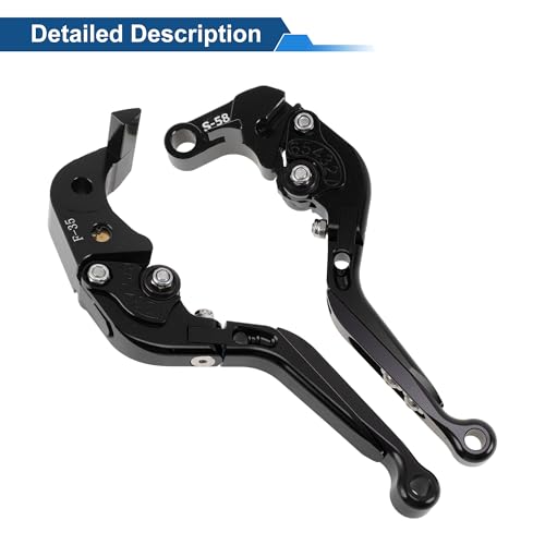 Brake Clutch Levers for Suzuki GSXR600 06-25 1 Pair Black - color: Solid Black