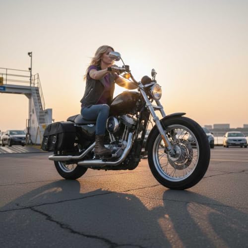 Milwaukee Leather PVC 2-Strap Throw-Over Easy Zip off and off Motorcycle Saddlebags - LG - color: SH611ZB-BLACK, size: Large