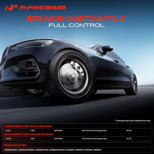 A-Premium Rear Left and Right Side Disc Brake Caliper with Bracket - style: Rear Driver and Passenger Side