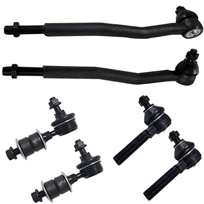 6PC Front Tie Rods Sway Bar FITS for Geo Tracker, for Chevy Tracker 1989-98 - size: ES3045 ES3347 K750201