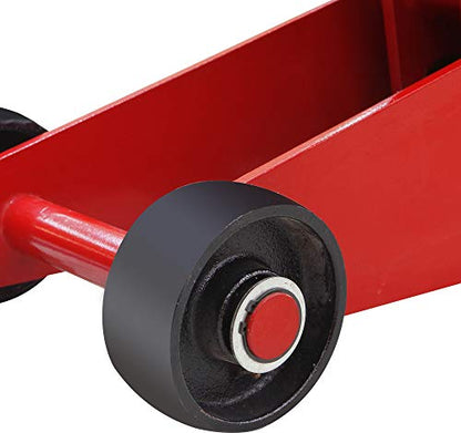 BIG RED T81001 Torin Hydraulic Heavy Duty Long Frame Service/Floor Jack with Foot Pedal, 10 Ton (20,000 lb) Capacity, Red - size: 10 ton long frame floor jack