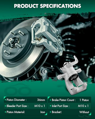 SCITOO 19-3318 Rear Right Disc Brake Caliper Without Bracket - size: Rear Passenger[19-3318]