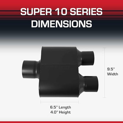 Flowmaster Super 10 Series Muffler – 3.00" Center In / 2.50" Dual Out - color: Center In / Dual Out