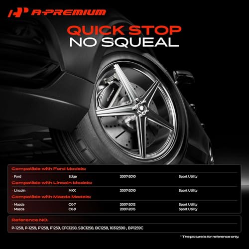 A-Premium Front and Rear Ceramic Brake Pads