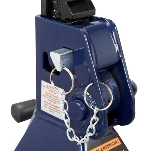 Big RED Jack Stands 6 Ton with Double Locking, 14.2-23.8 inch Adjustable Height for Lifting Cars, SUV, Van, 12000 lb Capacity, 1 Pair - size: 6t double locking blue