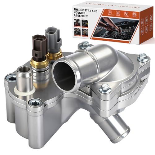 4L5E8A586AB Upgraded Aluminium Engine Coolant Thermostat Housing Fit for Ford Explorer 2001-2005, Ranger 2001-2011,Mazda B4000 2001-2008, Mercury Mountaineer 2001 Replace#SK121093 - size: 4L5E8A586AB