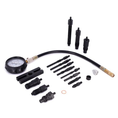 MPLUS 18pcs Diesel Engine Cylinder Compression Tester Pressure Test Tool Kit 1000 PSI