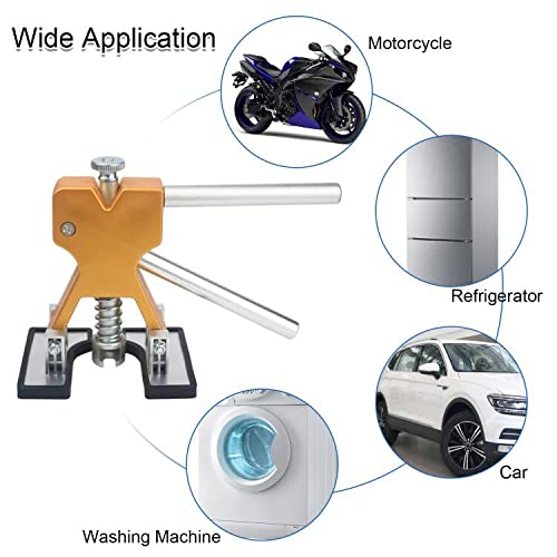 Tosucs Dent Repair Tool Paintless Car Dent Puller Kit with 18 Taps and Glue Gun Adjustable Dent Repair Removal Lifter Pull Tool for Automobiles, Refrigerator, Motorcycle, Metal Dent Repair(34pcs)