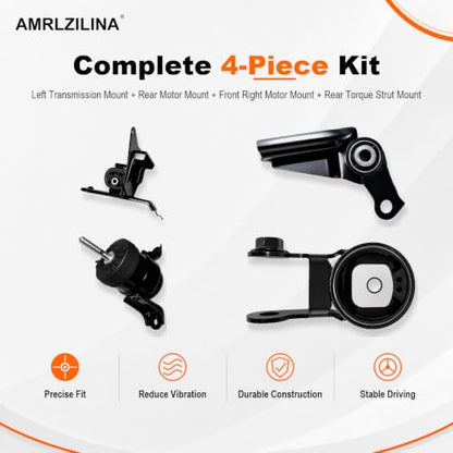 Engine Motor and Transmission Mount Kit for Scion XD 2008-2014 - size: 2008-2014 Scion xD Base 1.8L