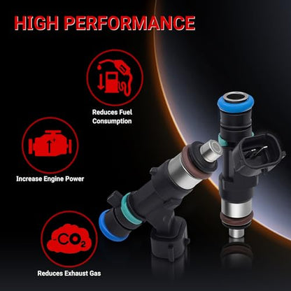 Fuel Injectors Set of 4 Compatible with Nissan L4 2.5L 0280158130 - size: 0280158130