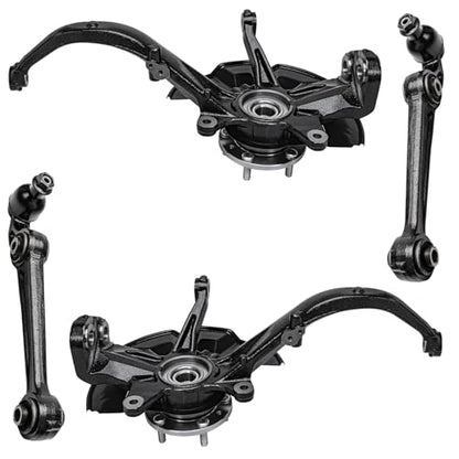 Detroit Axle - Front Steering Knuckles Hubs + Lower Forward Control Arms - size: 4CU47667/4PC