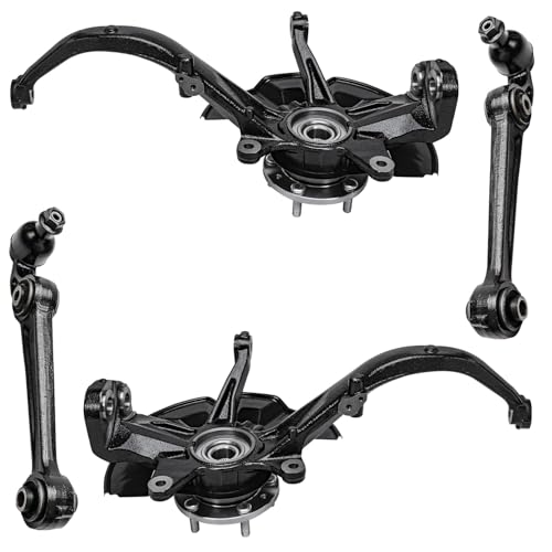 Detroit Axle - Front Steering Knuckles Hubs + Lower Forward Control Arms - size: 4CU47667/4PC