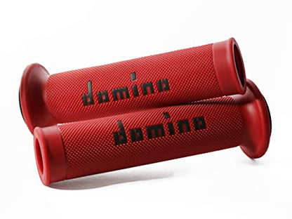 G2 by Domino Moto GP Motorcycle Grips for 7/8" (22mm) Handlebar (Pair) - color: Red / Black