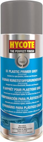 Hycote Gray Plastic Primer Spray Paint For All Plastic Surfaces, PVC, Vinyl & Resin, Fast Drying Smooth Base Coat for Improved Paint Adhesion, 13.5 Oz - color: Grey Plastic Primer, size: 13.5 Ounce (Pack of 1)