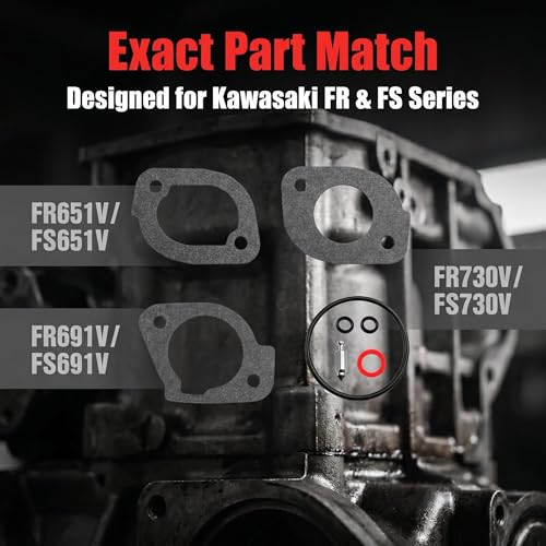 11028-6295 Carburetor Gasket Kit Compatible with Kawasaki FR651V FS651V FR691V FS691V FR730V FS730V Engine, Replaces 11028-6318 - Sealing Rebuild Set for Lawn Mower