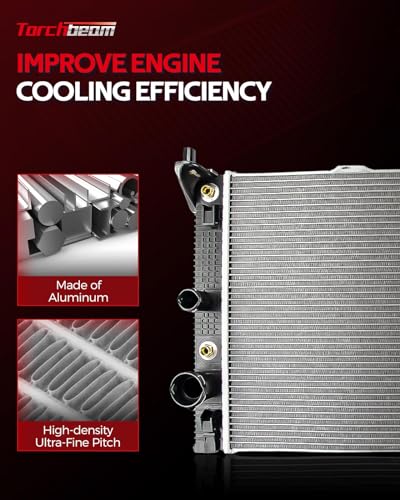 Torchbeam CU1885 Aluminum Radiator Replacement for Corvette 1997-2004 - size: CU1885