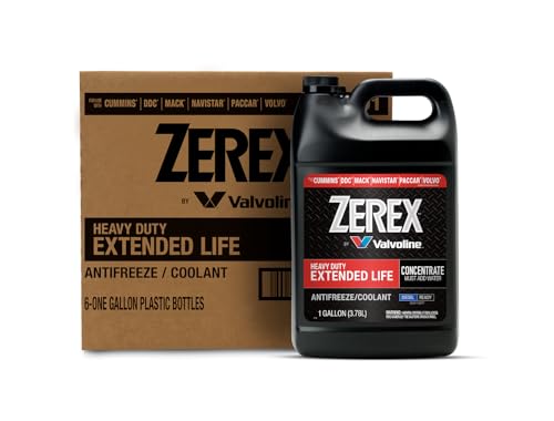 Zerex Extended Life Red Heavy Duty (HD) Concentrate Antifreeze/Coolant 1 GA, Case of 6 - size: 1 GA, Case of 6