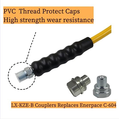 LX Hydraulics 6' 10000psi High Pressure Hydraulic Hose CH-604 Coupler 3/8" NPT Thread Hydraulic Hose Assembly,1/4" ID x 6 ft (YELLOW, 6' 10000 PSI 3/8") - size: (LX)6' 10,000PSI 3/8"