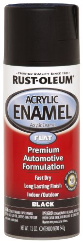 Rust-Oleum Automotive 248647 12-Ounce Acrylic Enamel Spray, Black Flat - color: Black Flat