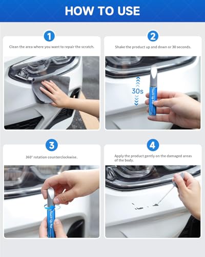 1D4 Pewter Metallic Touch Up Paint Compatible with Toyota Exact Match Touch Up Paint Car Scratch Repair - color: Pewter Metallic(1D4) compatible with 4Runner/Avalon-models/Camry-models/FJ-Cruiser/RAV4/Solara